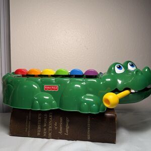 FISHER PRICE Pull Along ALLIGATOR XYLOPHONE 14" Pre-School Musical Instrument